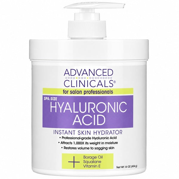 كريم حمض الهيالورونيك لترطيب البشرة من أدفانسد كلينيكالز  Hyaluronic Acid 16 oz (454 g)