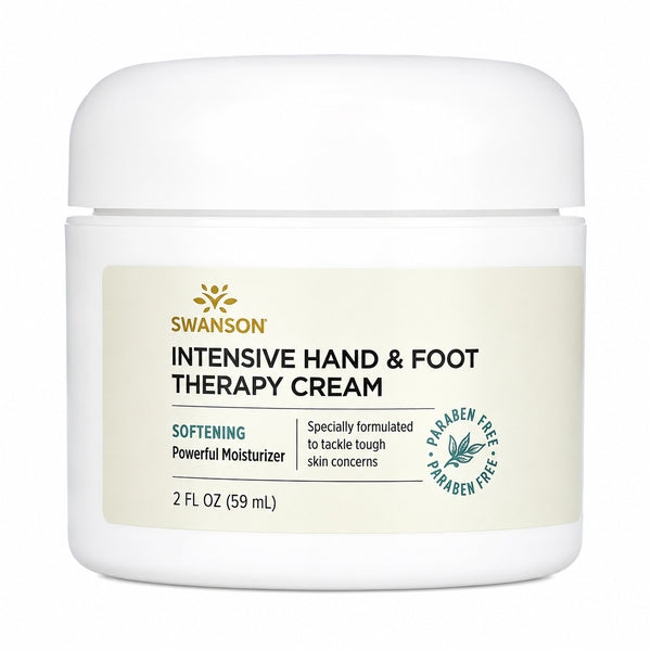 افضل مرطب لليدين والقدمين من سوانسون لتنعيم البشرة Intensive Hand & Foot Therapy Cream Swanson